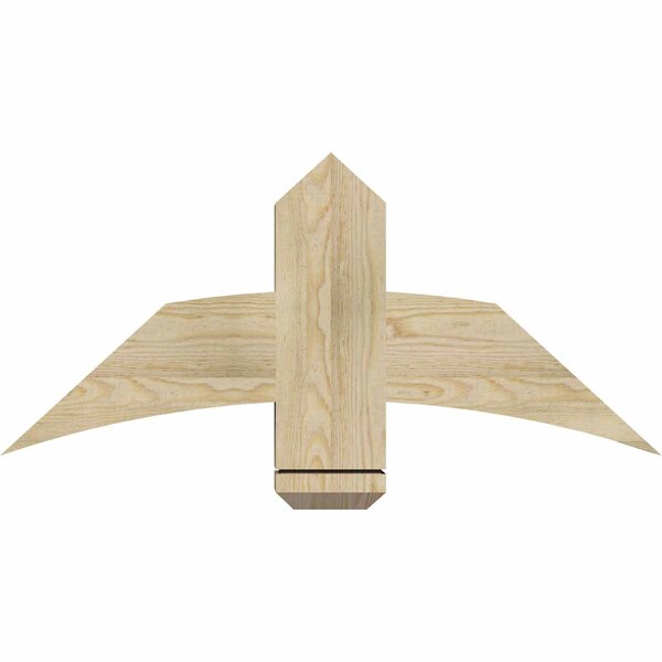 Ekena Millwork Bellingham Rough Sawn Timber Gable Bracket, Douglas Fir, 36"W x 16"H x 4"D x 6"F, 11/12 Pitch GBW036X16X0406BEL00RDF - main